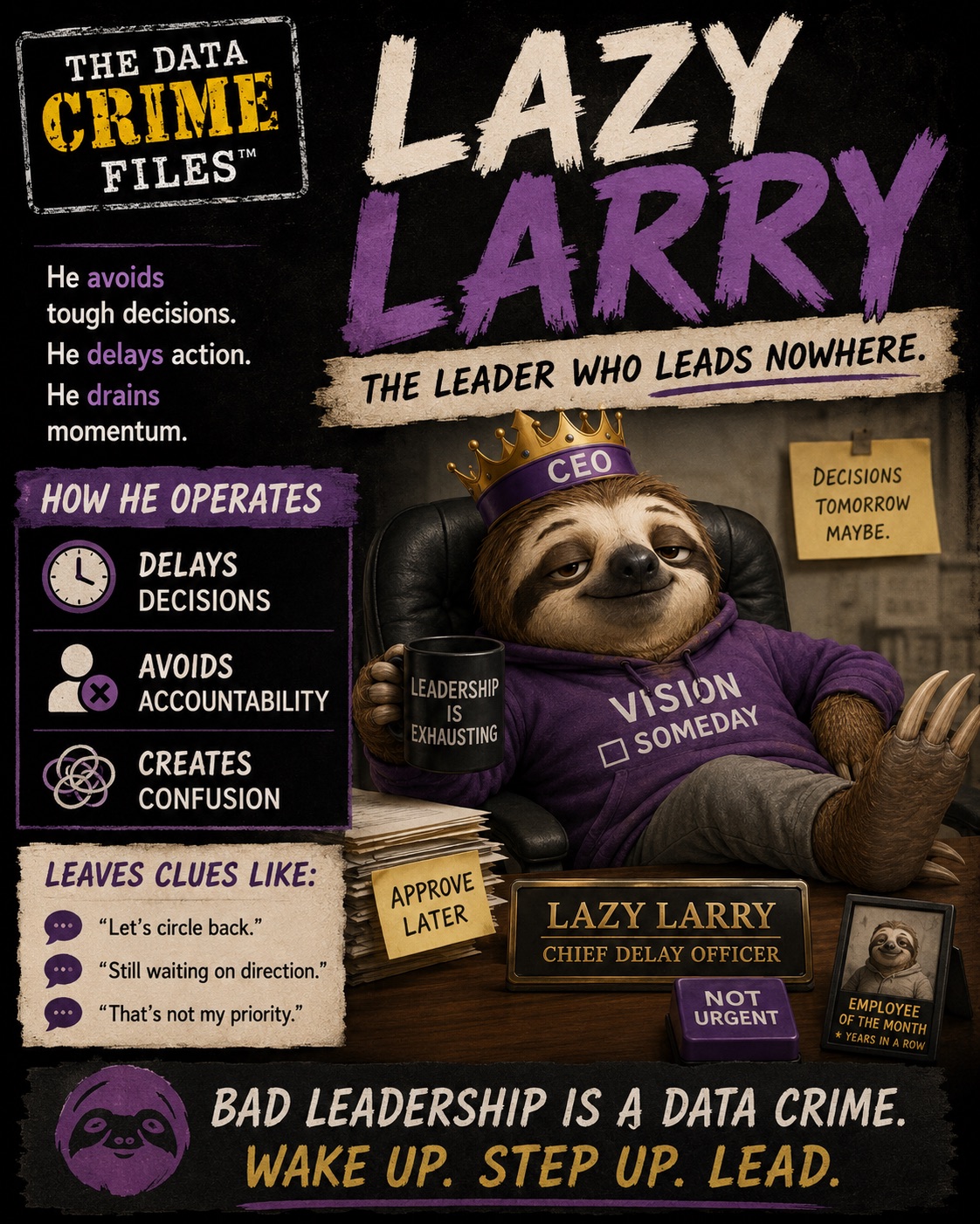 Lazy Larry — Chief Delay Officer